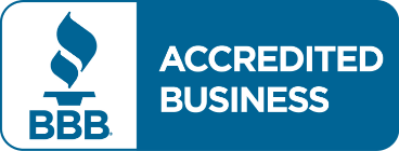 BBB Accredited Business logo, signifying official accreditation from the Better Business Bureau.